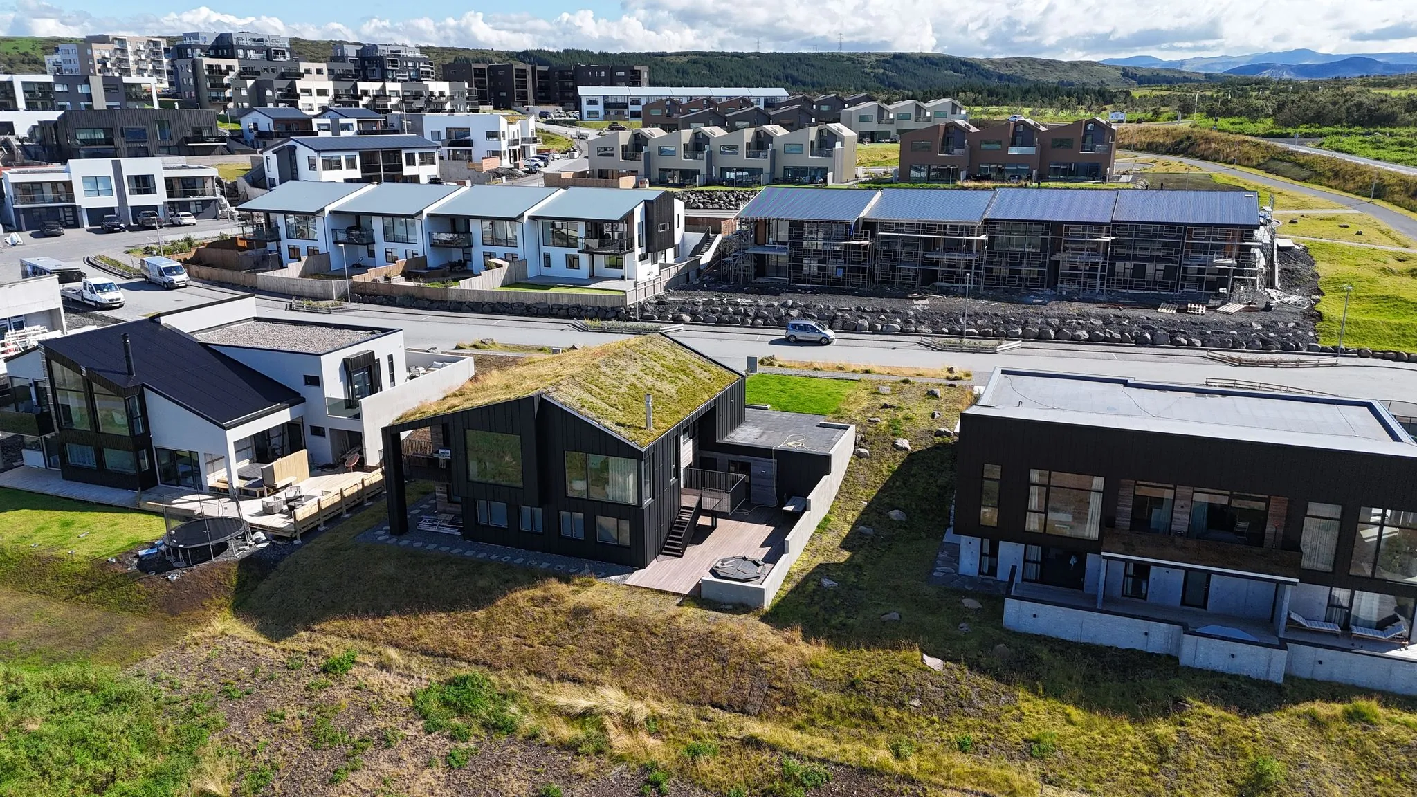 Kinnargata 24, Garðabær – CLT detached house, drone photo 3