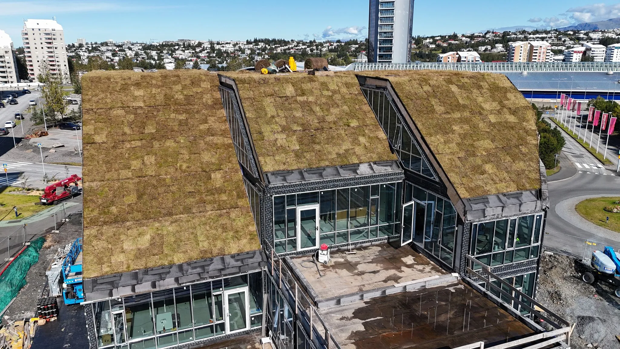 Silfursmári 12, Kópavogur – CLT office building, drone photo 2
