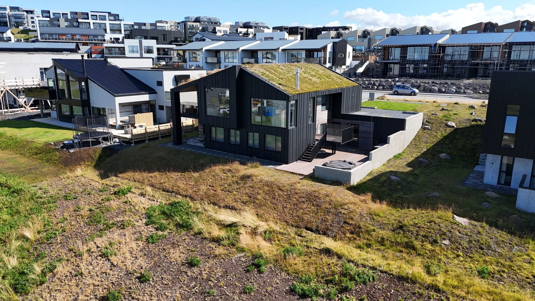 Kinnargata 24, Garðabær – CLT detached house, drone photo 4
