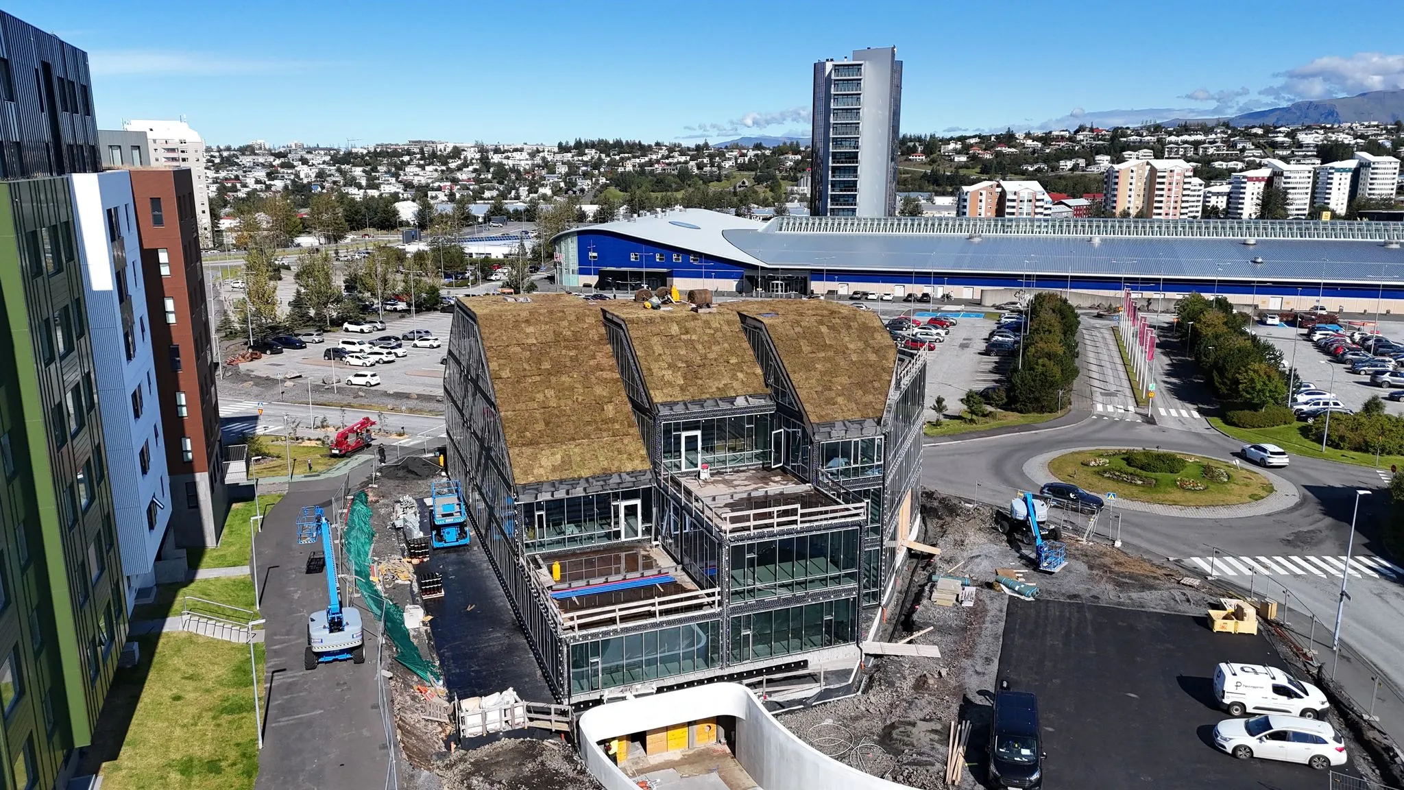 Silfursmári 12, Kópavogur – CLT office building, drone photo 1