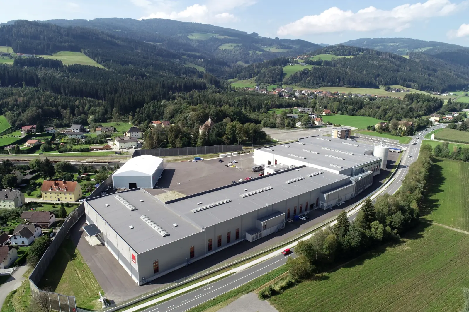 The KLH factory in Austria from the air